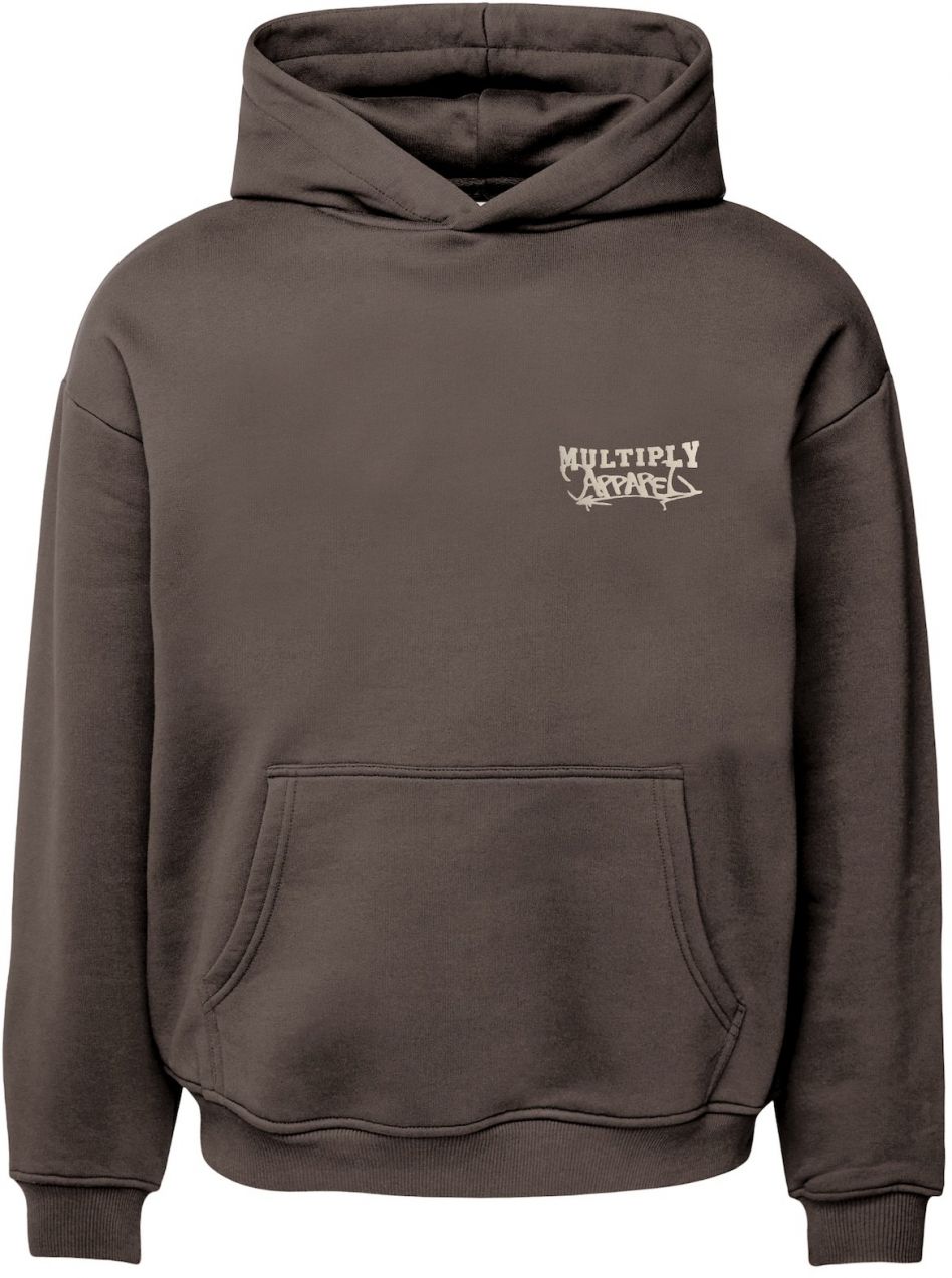 Multiply Apparel Mikina 'Scholar'  čokoládová / svetlosivá / čierna