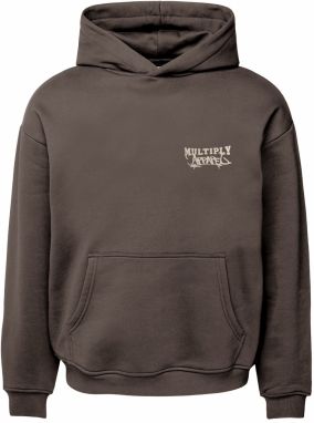 Multiply Apparel Mikina 'Scholar'  čokoládová / svetlosivá / čierna