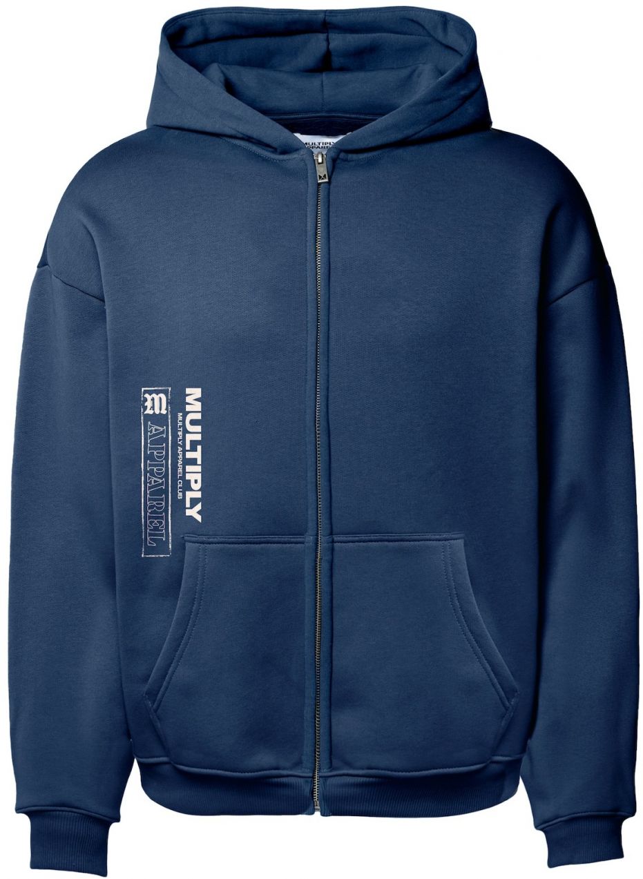 Multiply Apparel Tepláková bunda 'Fly High'  námornícka modrá / biela