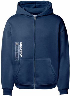 Multiply Apparel Tepláková bunda 'Fly High'  námornícka modrá / biela