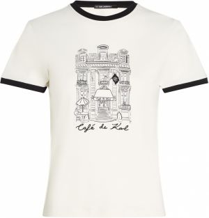 Karl Lagerfeld Tričko 'KL x Jorge Parra'  čierna / biela