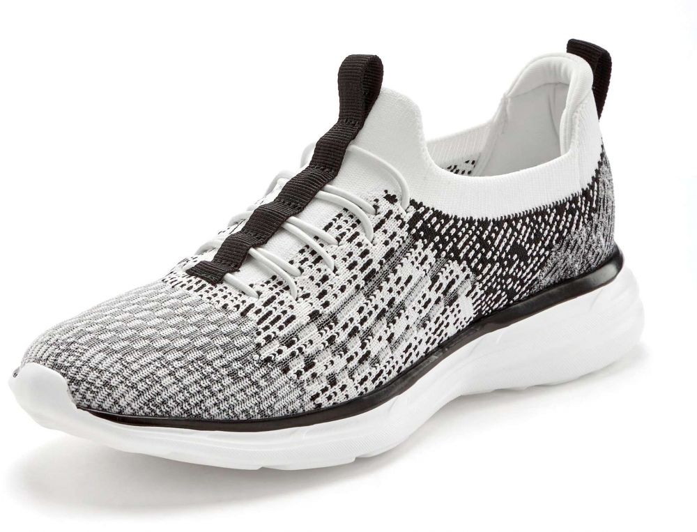 LASCANA Slip-on obuv  čierna / biela