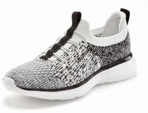 LASCANA Slip-on obuv  čierna / biela