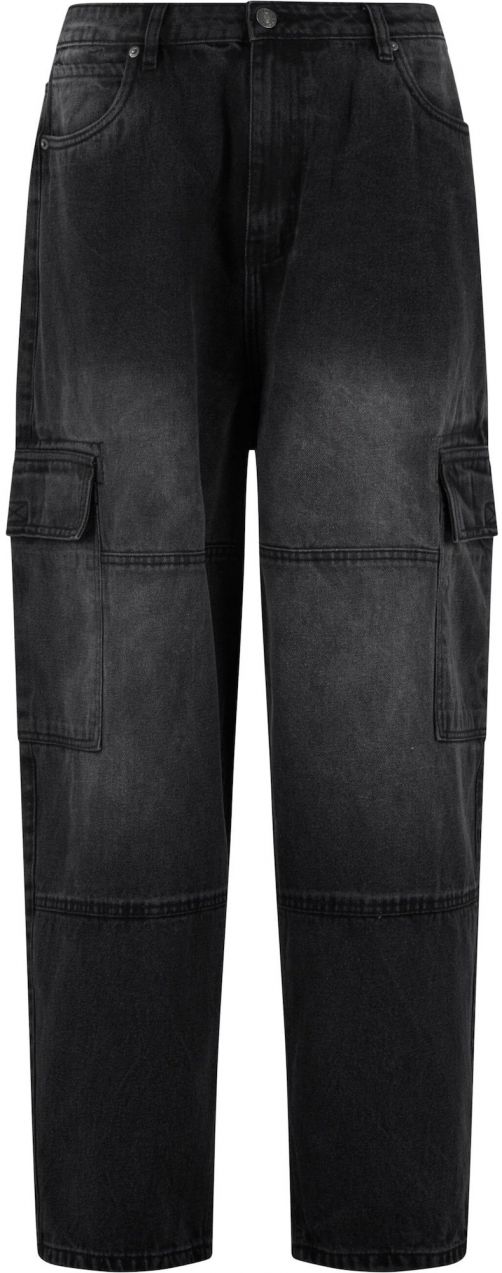 Urban Classics Rifľové kapsáče  čierny denim