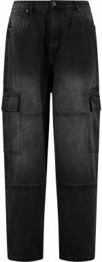 Urban Classics Rifľové kapsáče  čierny denim