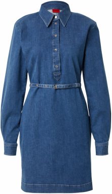 HUGO Košeľové šaty 'Konema'  modrá denim