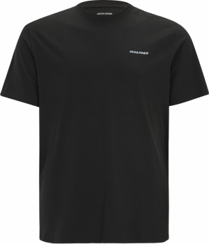 Jack & Jones Plus Tričko 'JCOPACER'  sivá / čierna / biela