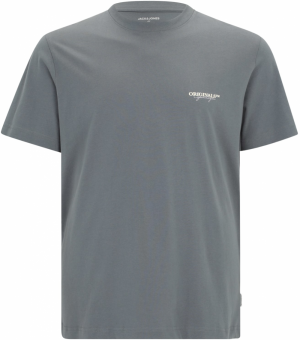 Jack & Jones Plus Tričko 'JORIslington'  modrosivá / sivá / biela