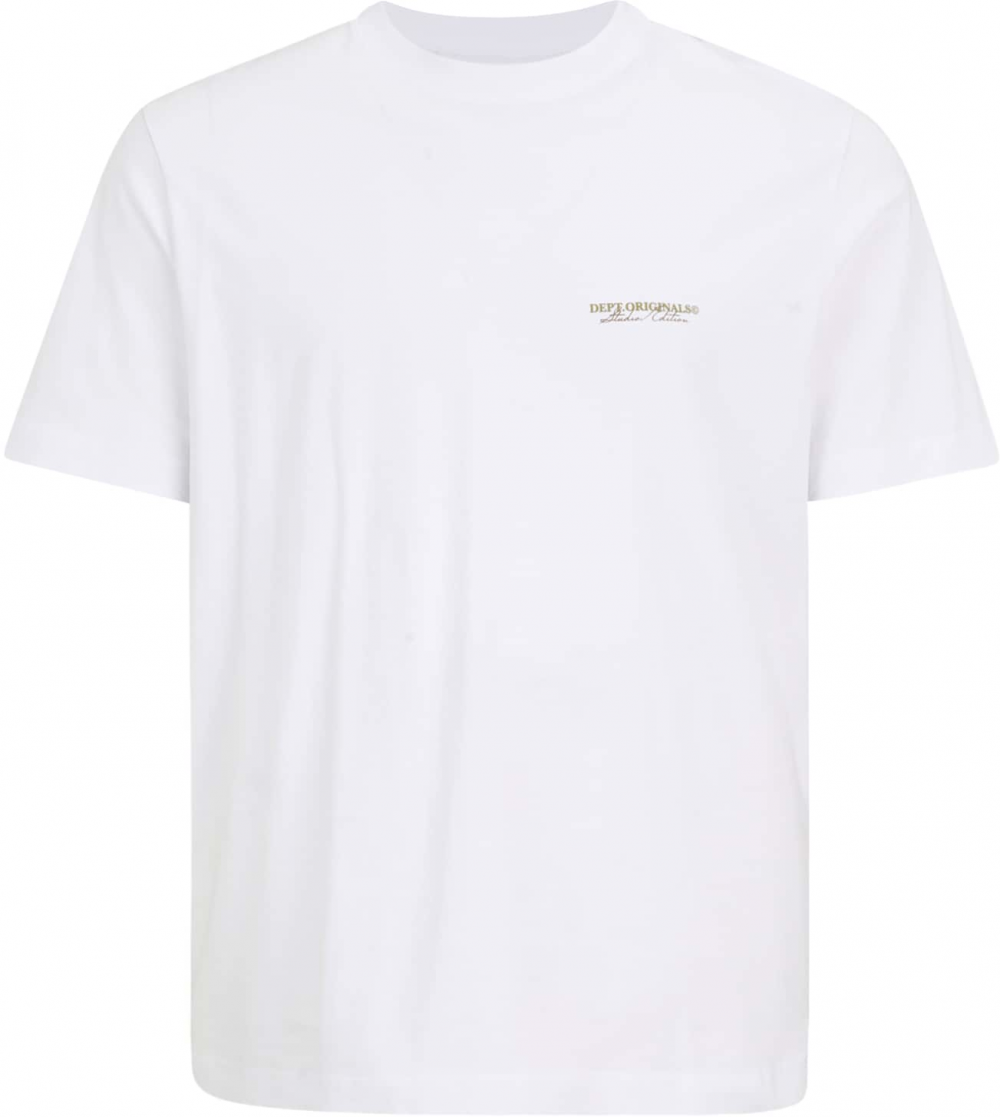 Jack & Jones Plus Tričko 'JORIslington'  karamelová / olivová / biela