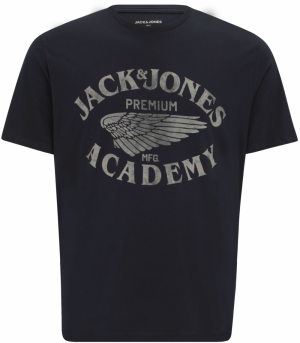 Jack & Jones Plus Tričko  tmavomodrá / sivá