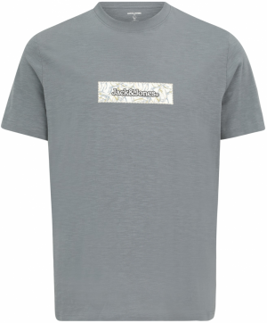Jack & Jones Plus Tričko 'JORSPLIT'  dymovo modrá / olivová / biela
