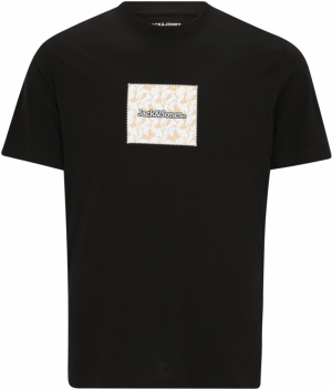 Jack & Jones Plus Tričko 'JORSPLIT'  béžová / čierna / biela