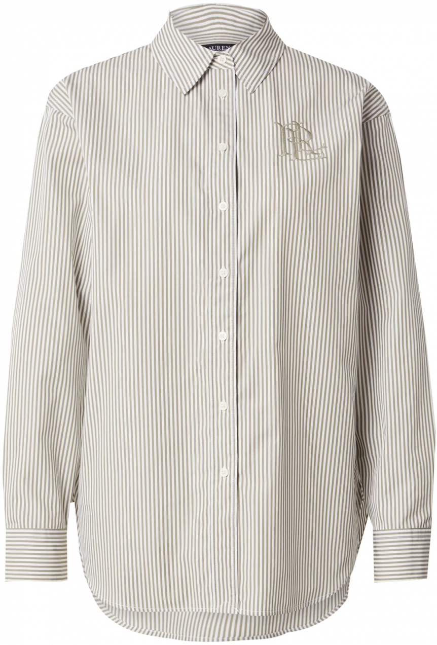 Lauren Ralph Lauren Blúzka  hnedá / biela