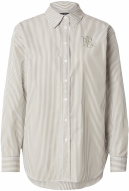 Lauren Ralph Lauren Blúzka  hnedá / biela
