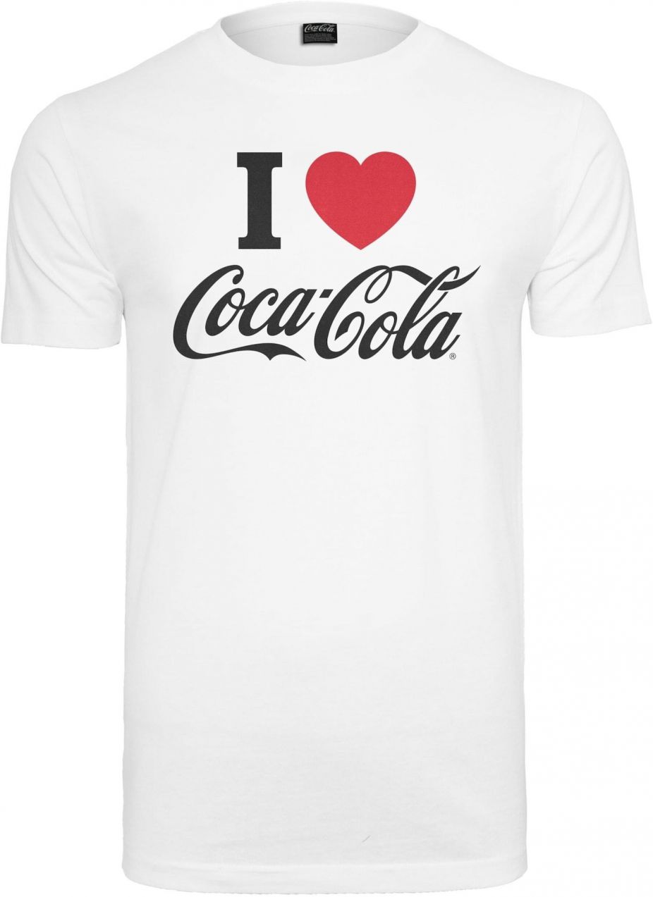 Merchcode Tričko 'Coca Cola I Love Coke'  červená / čierna / biela