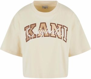 Karl Kani Tričko  krémová / hnedá / šedobiela