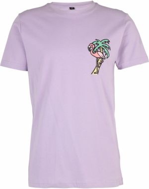 Mister Tee Tričko 'Flamingo'  mätová / orgovánová / ružová / čierna