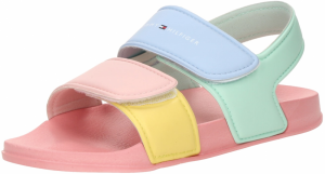 TOMMY HILFIGER Sandále  svetlomodrá / žltá / mätová / ružová