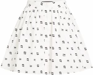 Karl Lagerfeld Sukňa  čierna / biela