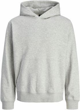 JACK & JONES Mikina 'JCOInterlude'  sivá melírovaná / biela