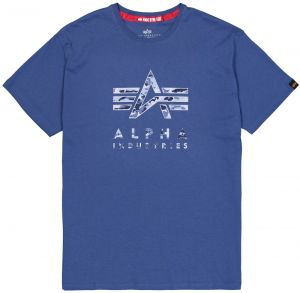 ALPHA INDUSTRIES Tričko  modrofialová / pastelovo fialová / svetlofialová / čierna