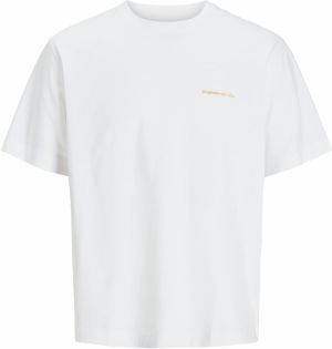 JACK & JONES Tričko 'JORPAROS EASTER'  žltá / biela