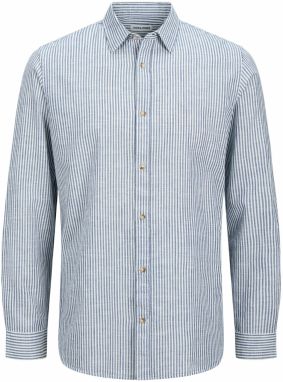 JACK & JONES Košeľa 'JJESummer'  modrosivá / šedobiela