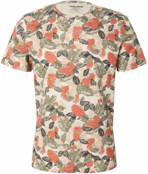 BLEND Tričko 'JAGGER'  svetlobéžová / námornícka modrá / olivová / oranžová