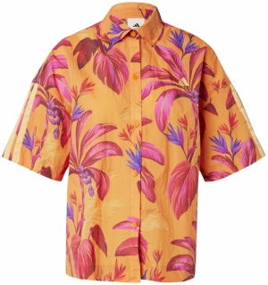 ADIDAS SPORTSWEAR Funkčná blúzka 'FARM PRM'  modrofialová / oranžová / ružová / tmavoružová