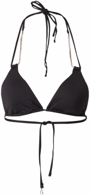 GUESS Bikinový top  čierna / strieborná