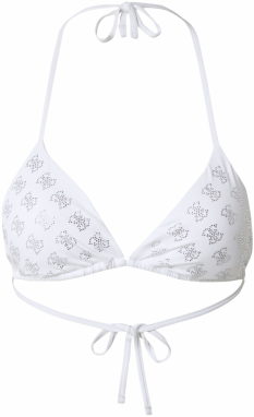 GUESS Bikinový top  strieborná / biela