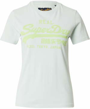 Superdry Tričko  pastelovo modrá / limetová