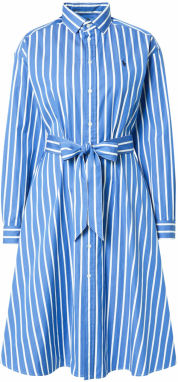 Polo Ralph Lauren Košeľové šaty 'ELA'  azúrová / biela