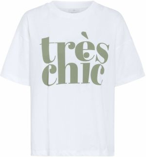 Kaffe Tričko 'Jenny'  pastelovo zelená / biela