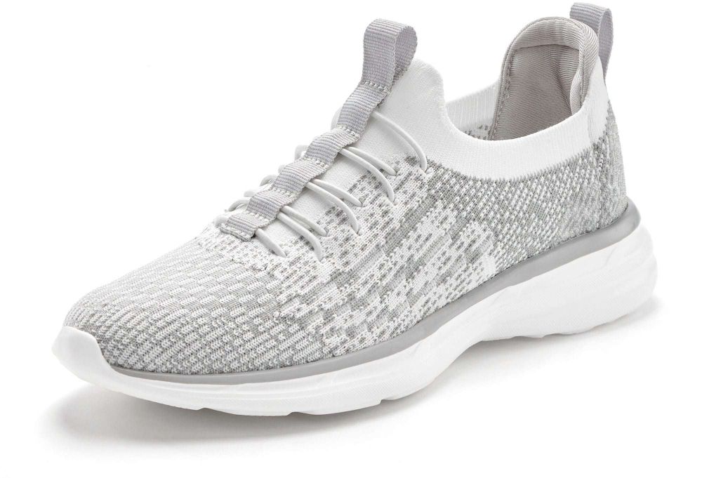LASCANA Slip-on obuv  sivá / biela