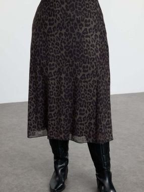 Trendyol Curve Sukňa  kaki / čierna