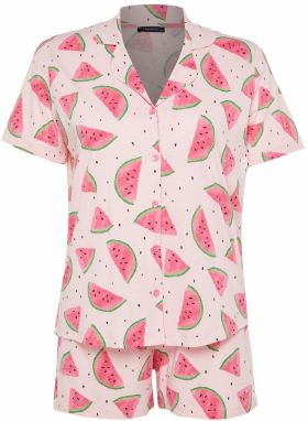 Trendyol Curve Pyžamo  zelená / kiwi / ružová / rosé