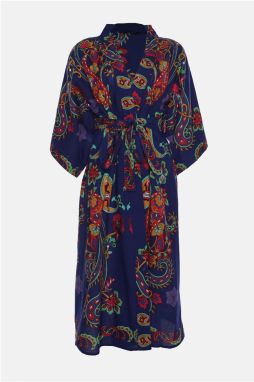 Trendyol Kimono  vodová / tmavomodrá / tmavooranžová / malinová
