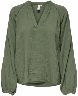 ONLY Blúzka 'ONLTHYRA'  tmavozelená