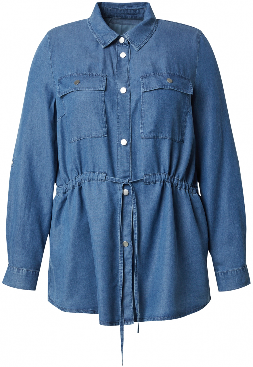 ONLY Carmakoma Prechodná bunda 'CARCHARIS'  modrá denim