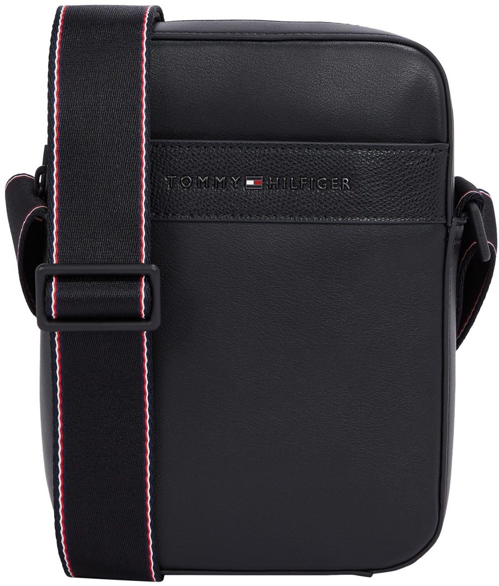 TOMMY HILFIGER Taška cez rameno  námornícka modrá / tmavočervená / čierna / biela