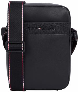 TOMMY HILFIGER Taška cez rameno  námornícka modrá / tmavočervená / čierna / biela