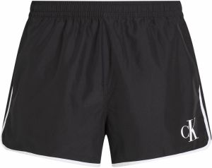 Calvin Klein Swimwear Plavecké šortky  čierna / biela