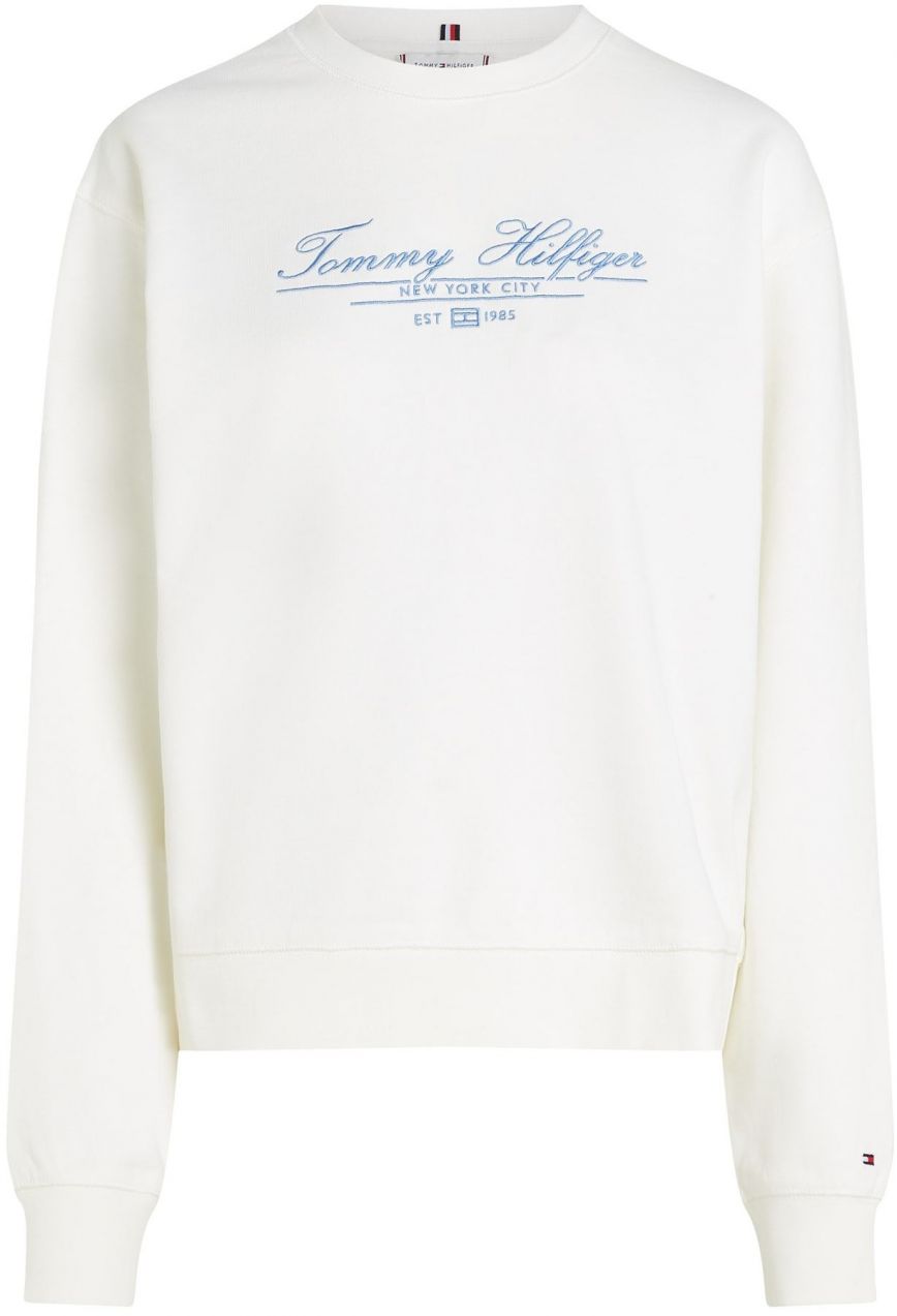 TOMMY HILFIGER Mikina  nebesky modrá / biela