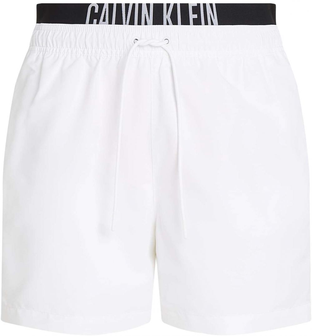Calvin Klein Swimwear Plavecké šortky  sivá / čierna / biela
