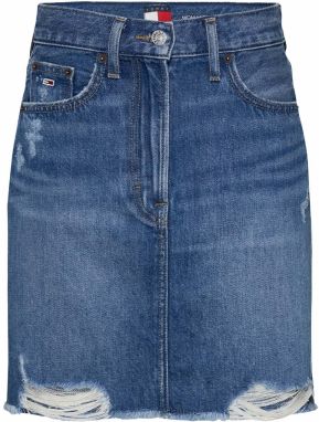 Tommy Jeans Sukňa  modrá denim