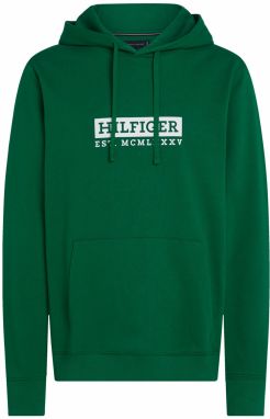 TOMMY HILFIGER Mikina  zelená / biela