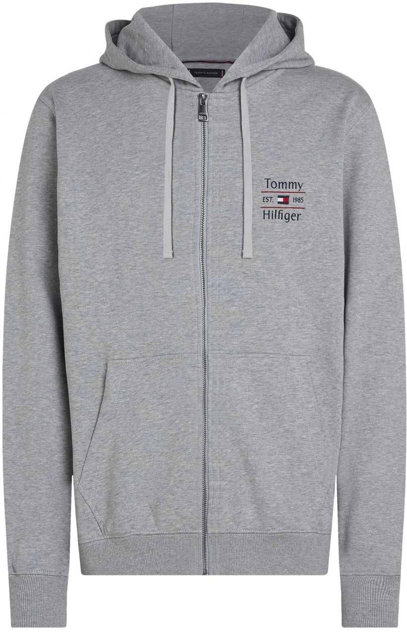 TOMMY HILFIGER Tepláková bunda  sivá melírovaná