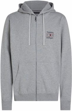 TOMMY HILFIGER Tepláková bunda  sivá melírovaná