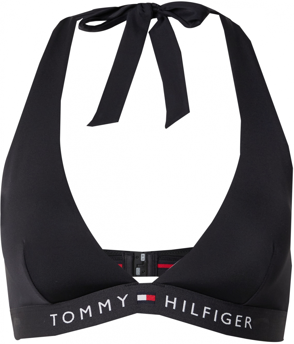 TOMMY HILFIGER Bikinový top  červená / čierna / biela